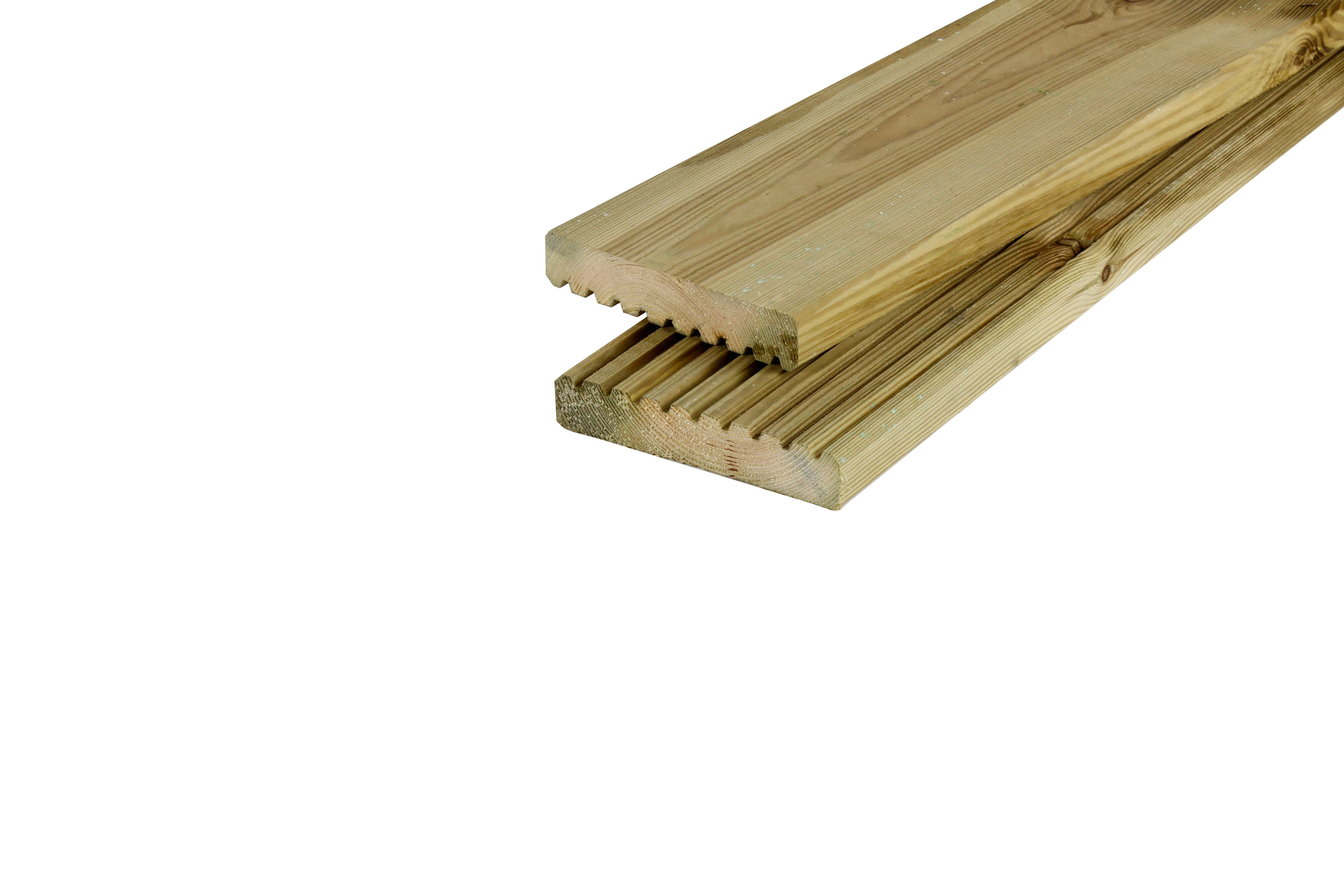 Grenen Vlonderplank 2.8 x 14.5 cm (28 x 145 mm) Groen Geïmpregneerd - Lengte 300 cm - Afbeelding 1
